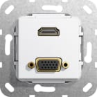 Function - HDMI, VGA Overgangskabel Innsats hvit