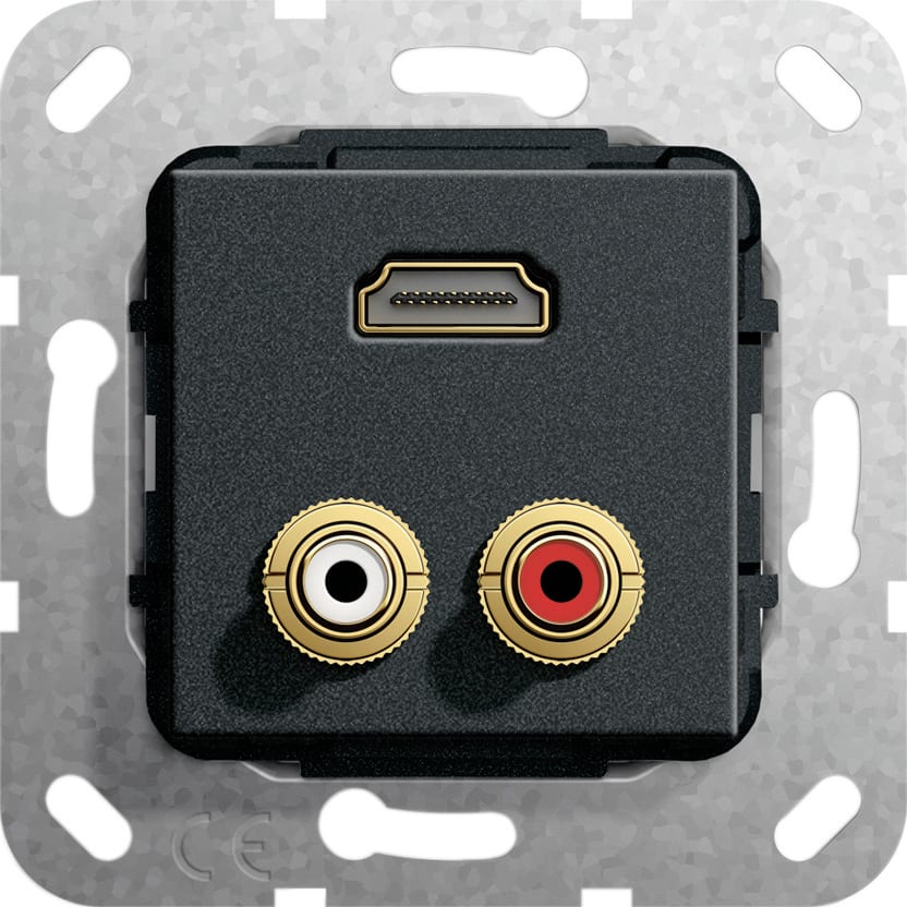 Function - HDMI, Phono han/hun-overgang Innsats svart matt