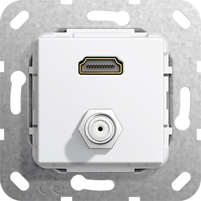 Function - HDMI, SAT F kont. han/hun-overgang Innsats hvit