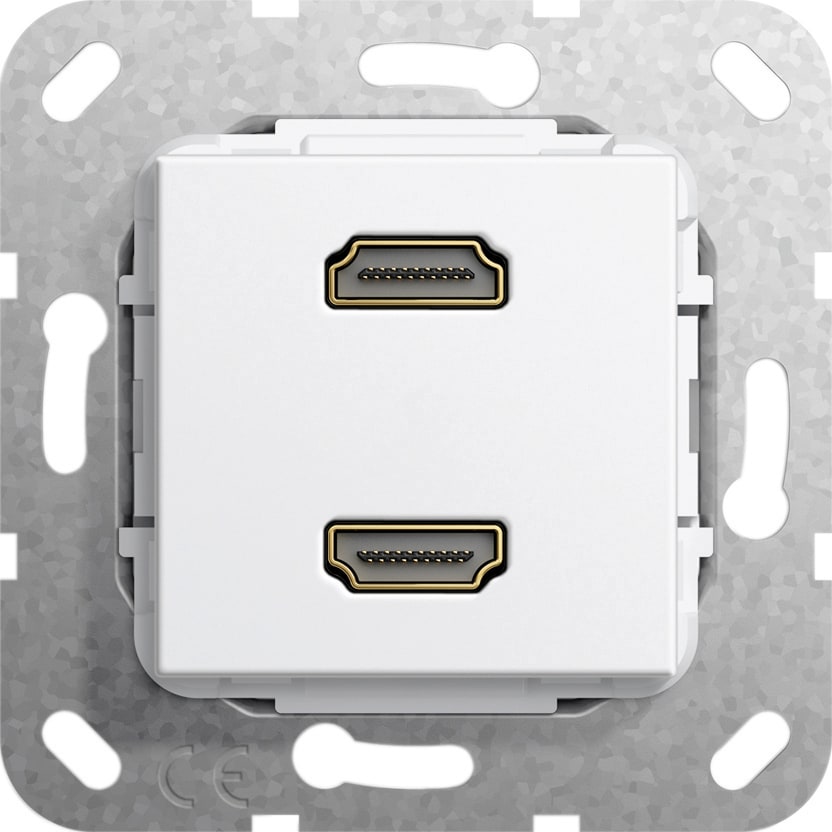 Function - HDMI 2x Overgangskabel Innsats hvit