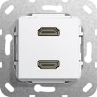 Function - HDMI 2x Overgangskabel Innsats hvit