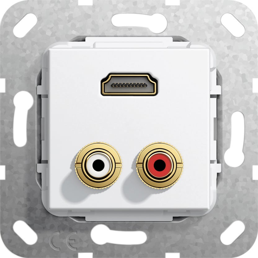 Function - HDMI, Phono han/hun-overgang Innsats hvit