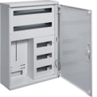 Hager - Boligskappakke 400V TN, 8 kurser, 4x40A ov, spd, FP52 skap, faseskinner, målersløyfe etc