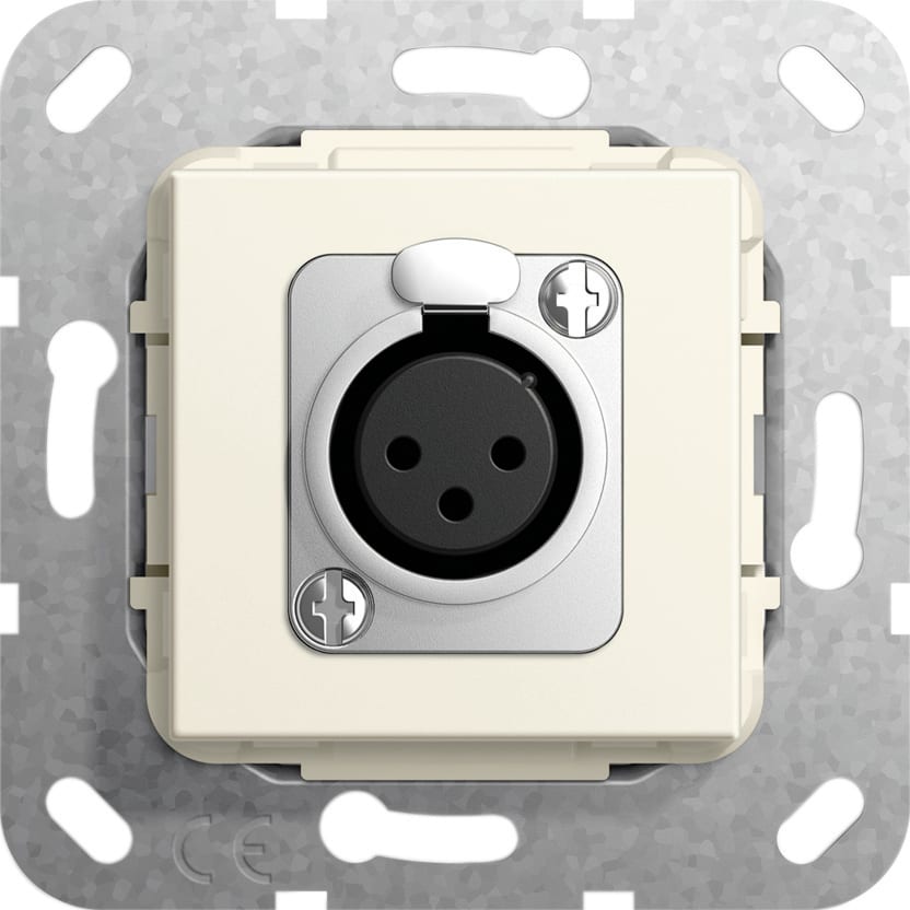 Function - XLR kontakt D serie Innsats kremhvit
