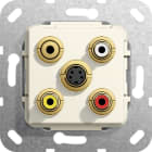 Function - S VIDEO, Kompositt, Phono,Mini jack, han/hun Kremhvit