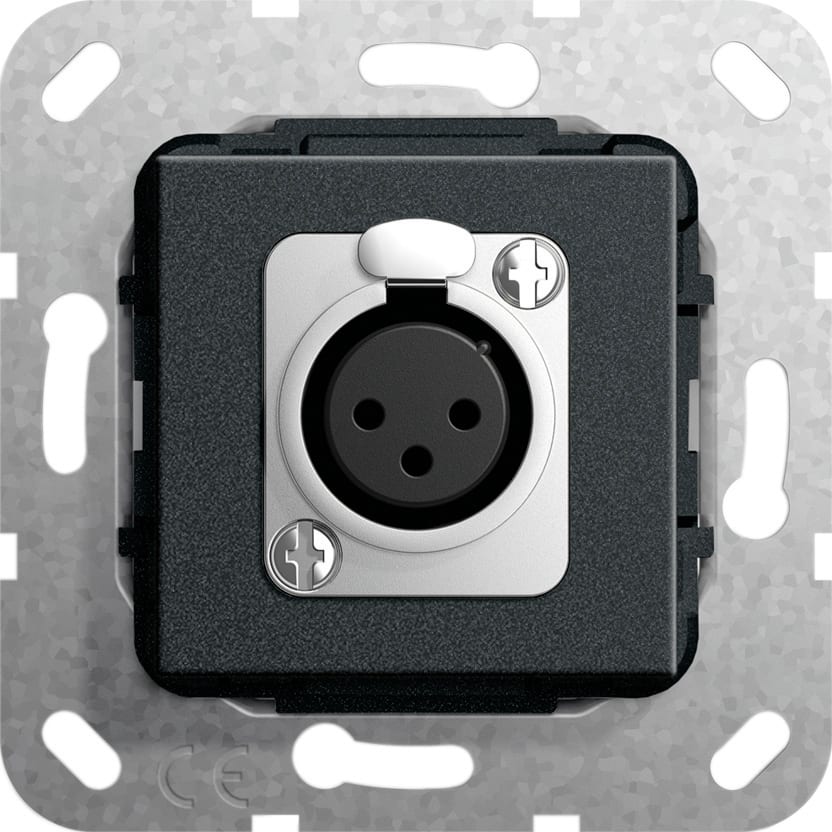 Function - XLR kontakt D serie Innsats svart matt