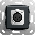Function - XLR kontakt D serie Innsats svart matt