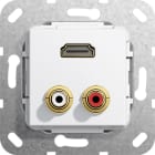 Function - HDMI, Phono Overgangskabel Innsats hvit