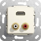 Function - HDMI, Phono han/hun-overgang Innsats kremhvit