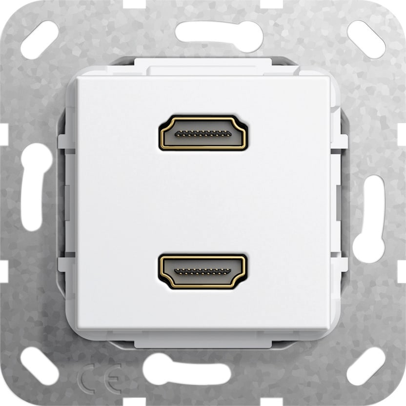 Function - HDMI 2x han/hun-overgang Innsats hvit