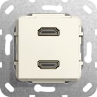 Function - HDMI 2x han/hun-overgang Innsats kremhvit
