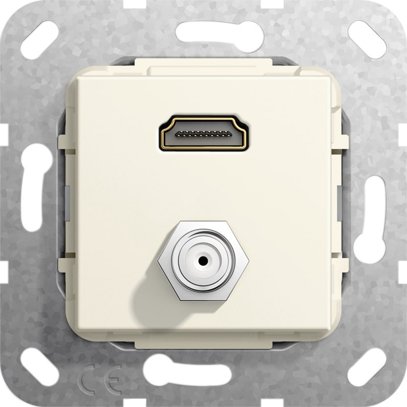 Function - HDMI, SAT F kont. han/hun-overgang Innsats kremhvit