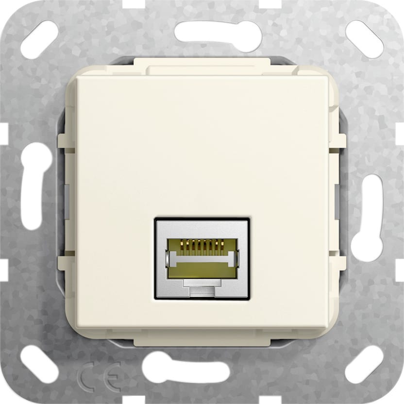Function - RJ45 Cat 6A 10 GB han/hun-overgang Innsats kremhvit