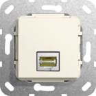 Function - RJ45 Cat 6A 10 GB han/hun-overgang Innsats kremhvit