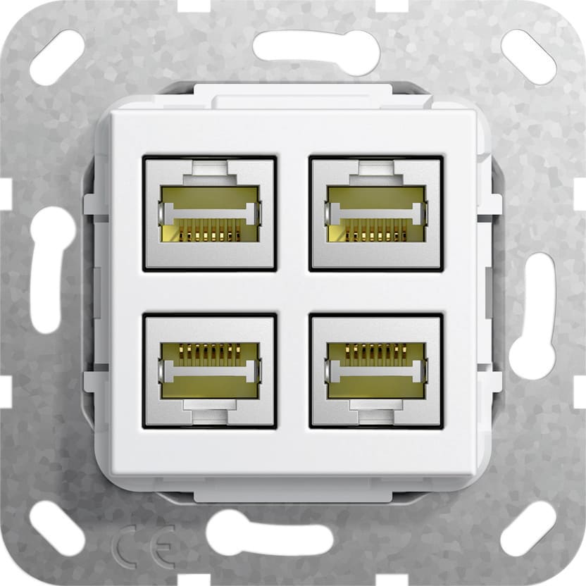 Function - RJ45 Cat 6A 10 GB 4x LSA Plus Innsats hvit