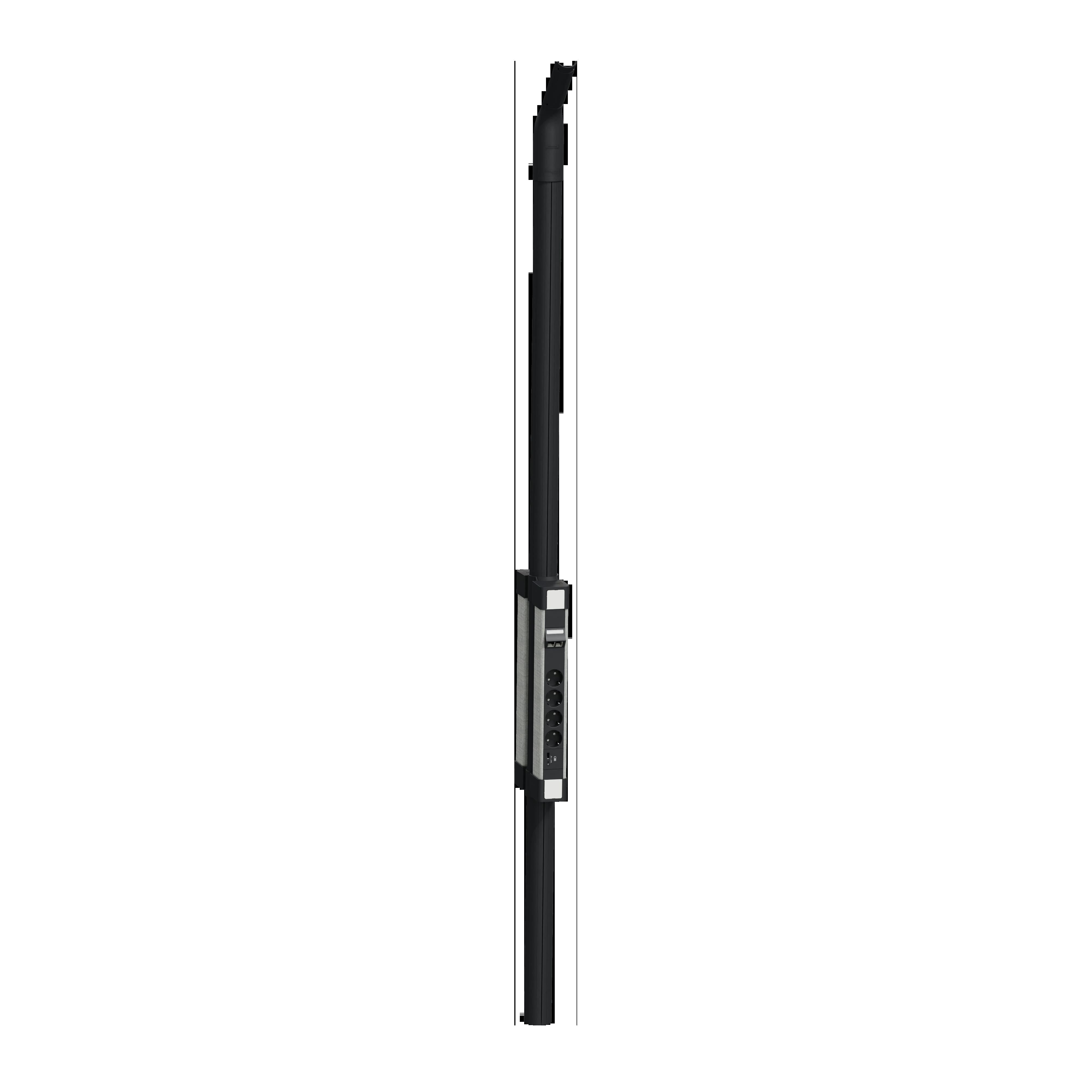 Schneider Electric - Uttaksstav 3D 2,15m - 4 x stikkontakt + USB A/C 2 x Cat6 UTP - Antrasitt/Grå