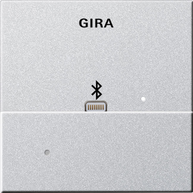 GIRA - Dockingstasjon for Apple Lightning System 55 aluminiumsfarget