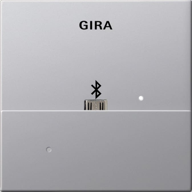 GIRA - Dockingstasjon USB Mikro B Gira E22 aluminium