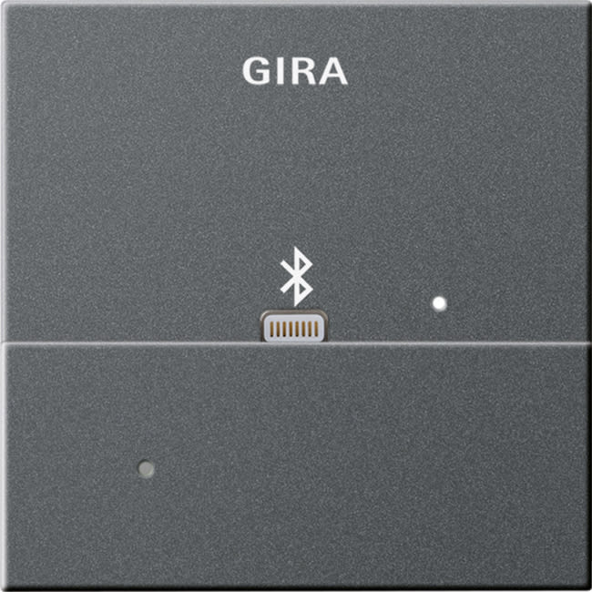 GIRA - Dockingstasjon for Apple Lightning System 55 antrasitt