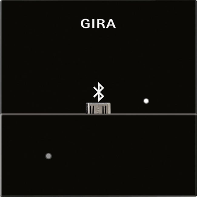 GIRA - Dockingstasjon USB Mikro-B System 55 Svart glass utseende