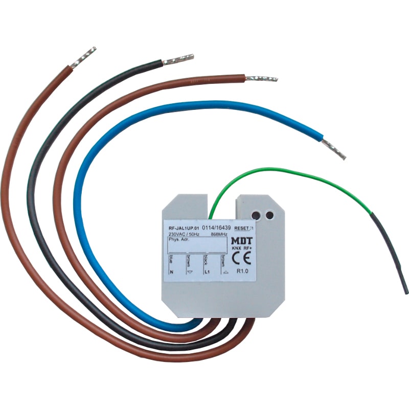 Function - KNX RF+ 1 kanal persiennerelé 6A for innfelling