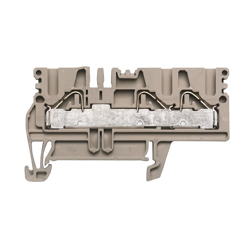 Weidmueller - Feed-through terminal block, PUSH IN, 4 mm², 800 V, 32 A, Number of connections: 3