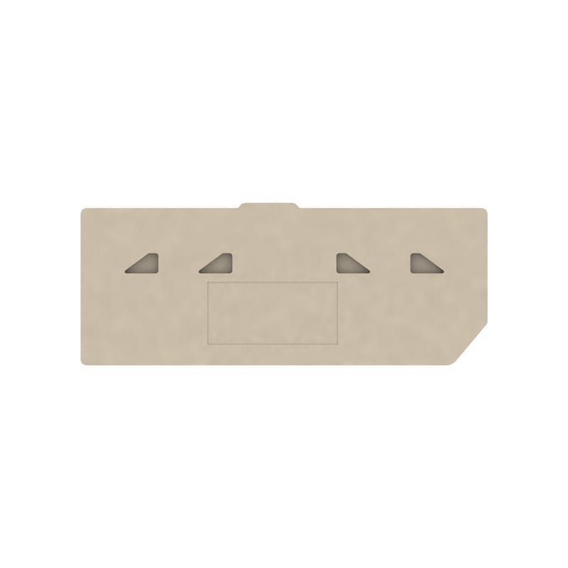 Weidmueller - End plate (terminals), 78.1 mm x 2.5 mm, dark beige