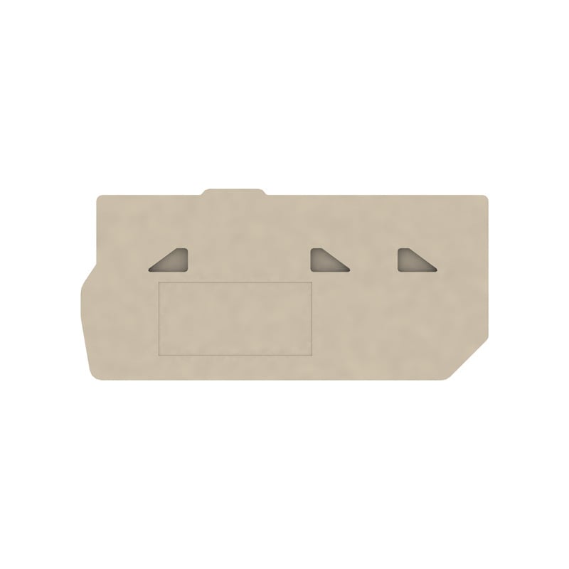 Weidmueller - End plate (terminals), 66.45 mm x 2.5 mm, dark beige
