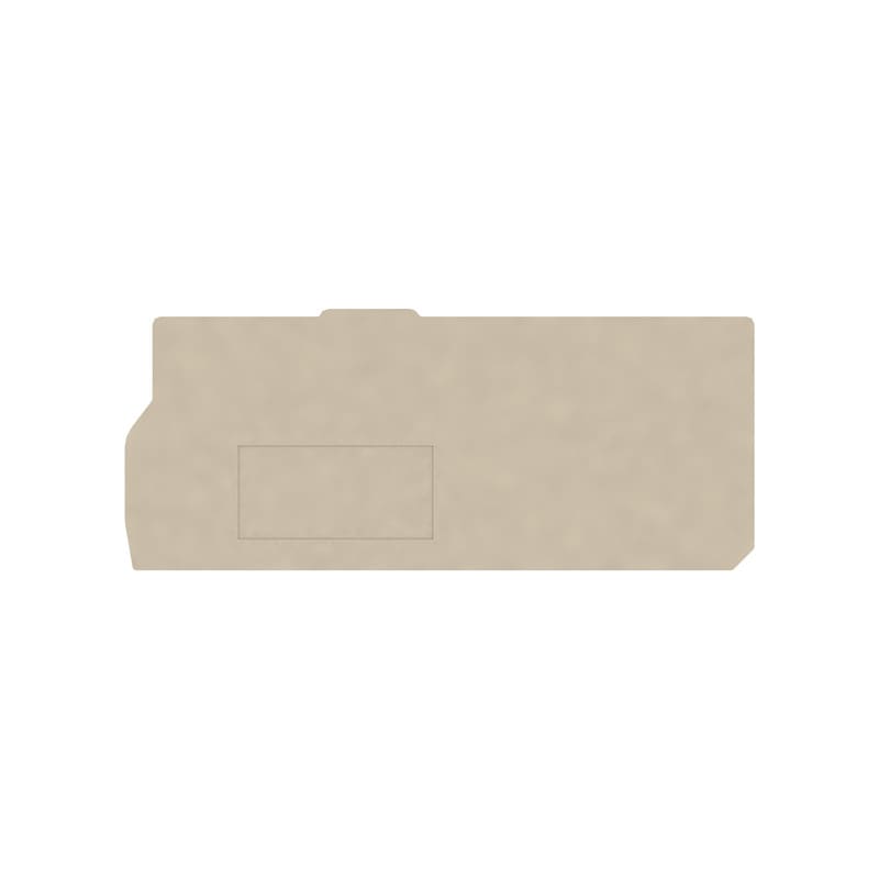 Weidmueller - End plate (terminals), 80.74 mm x 2.5 mm, dark beige
