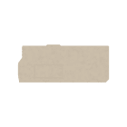 Weidmueller - End plate (terminals), 80.74 mm x 2.5 mm, dark beige