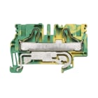 Weidmueller - PE terminal, PUSH IN, 6 mm², 800 V, 57 A, Number of connections: 2, Number of levels: 1, Green/yell