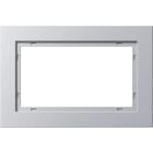 GIRA - Ramme E2 aluminium 1,5 hull åpen for innfelt dobbel stikkontakt