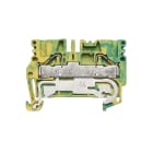 Weidmueller - PE terminal, PUSH IN, 4 mm², 800 V, Number of connections: 2, Number of levels: 1, Green/yellow