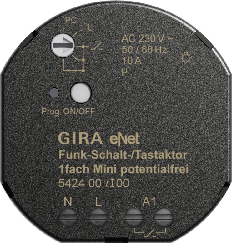 GIRA - eNet relemodul/ impulsrele 1-kanals pot.fri Mini