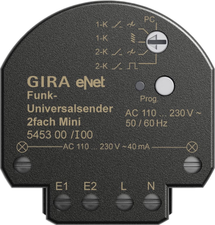GIRA - eNet universalsender 2-kanals Mini