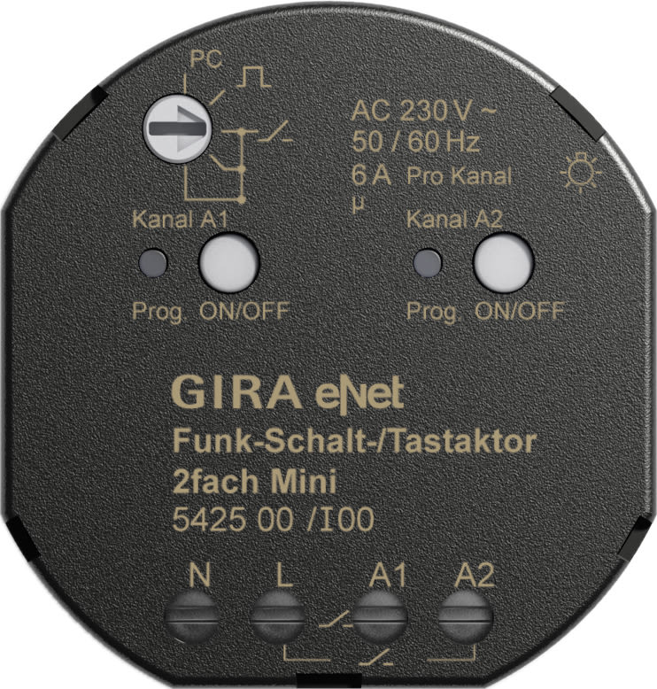GIRA - eNet relemodul/ impulsrele 2-kanals Mini