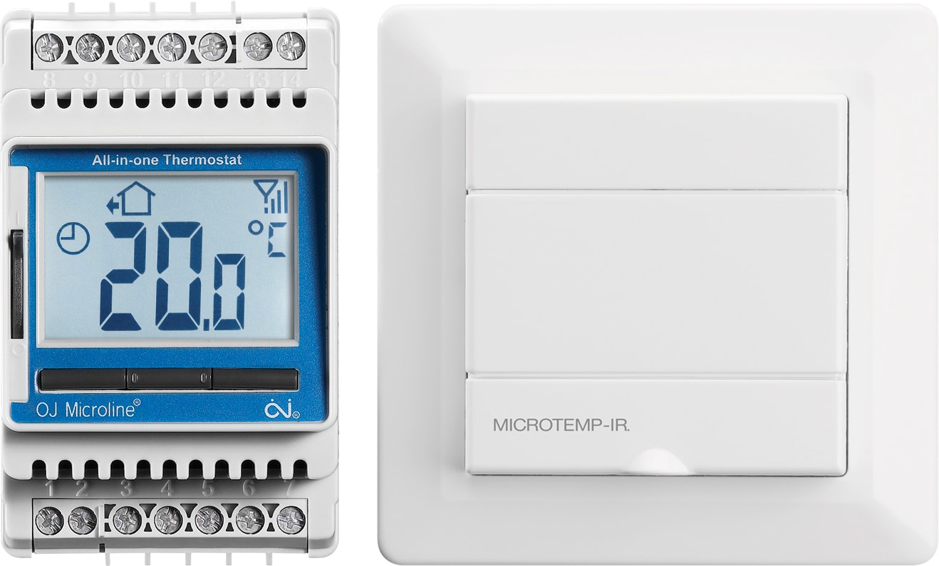 Function - Tavlemontert termostat ESD4, 16A, med trådløs IR-føler MIR4