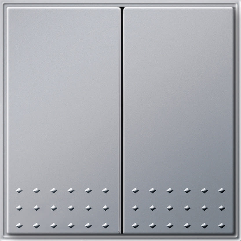 GIRA - Trykkbryter Dobbel endevender Gira TX_44 (VT I) aluminiumsfarget