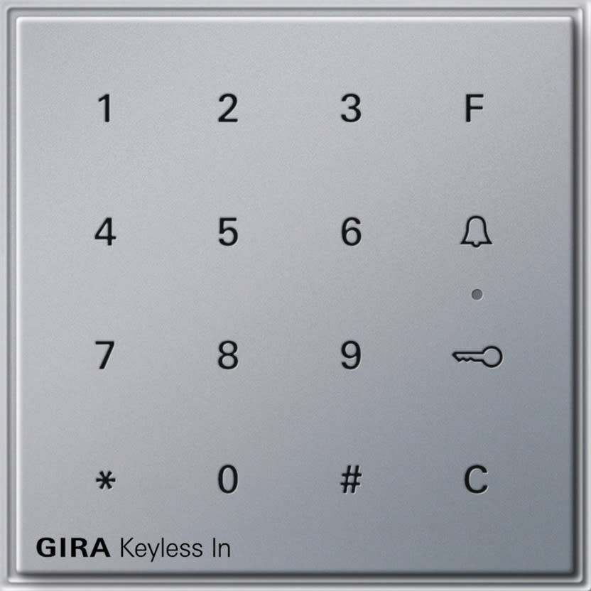 GIRA - Gira Keyless In Kodetastatur Gira TX_44 (VT I) aluminiumsfarget