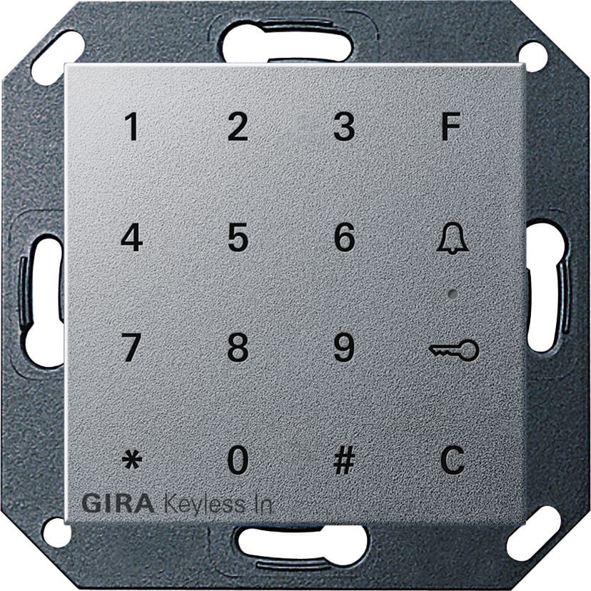 GIRA - Gira Keyless In Kodetastatur System 55 aluminiumsfarget