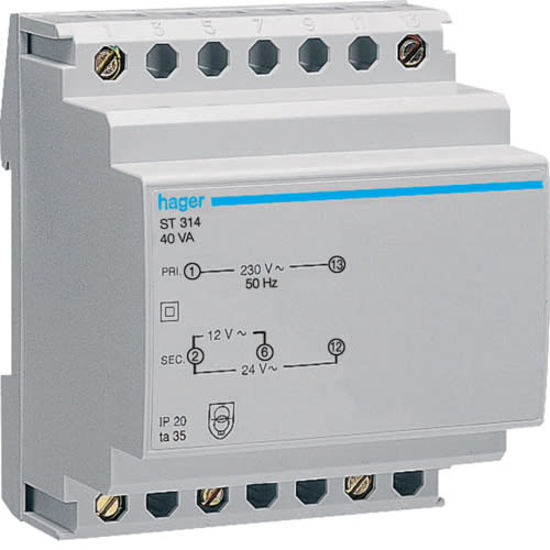 Hager - TRAFO 220/12-24V40VA