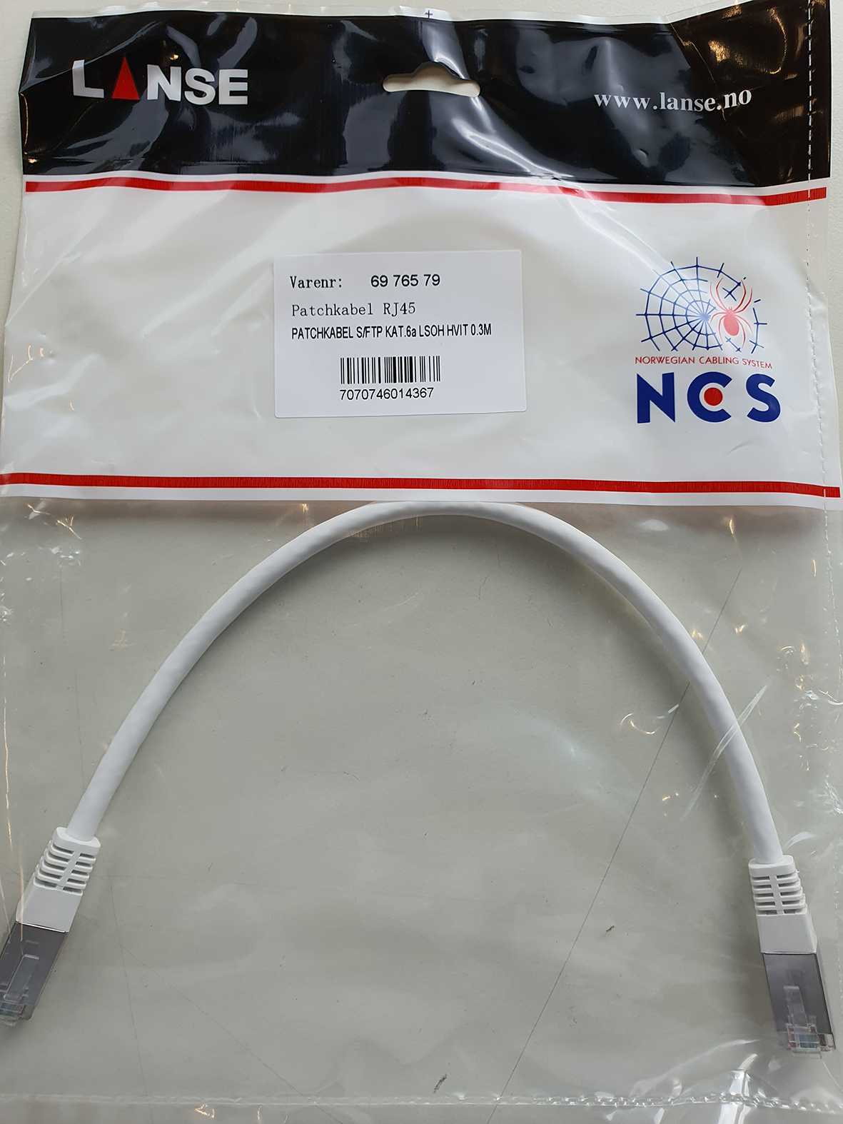 Lanse - Patchkabel S/FTP Kat.6A 0,5m LSOH