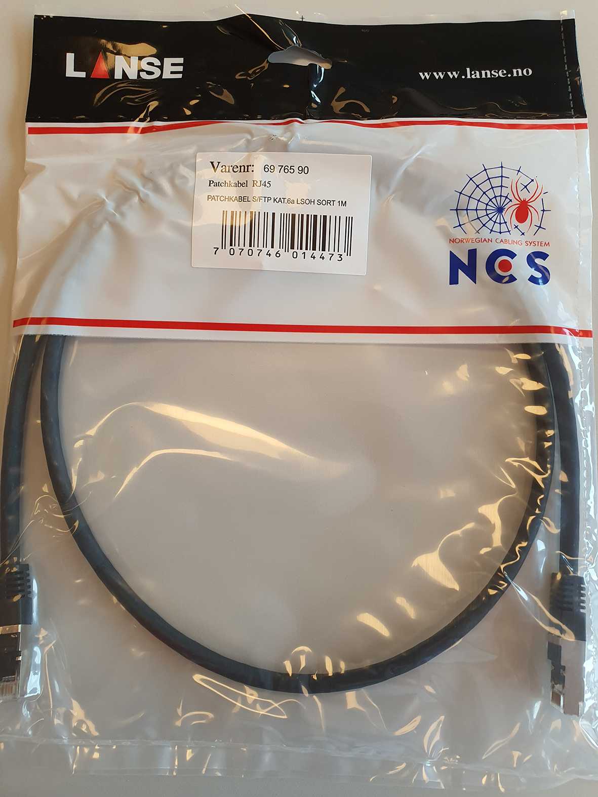 Lanse - Patchkabel S/FTP Kat.6A 0,5m LSOH