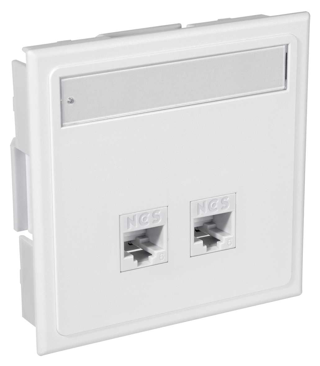 Lanse - Veggkontakt 2xKat.6 UTP CYB Q