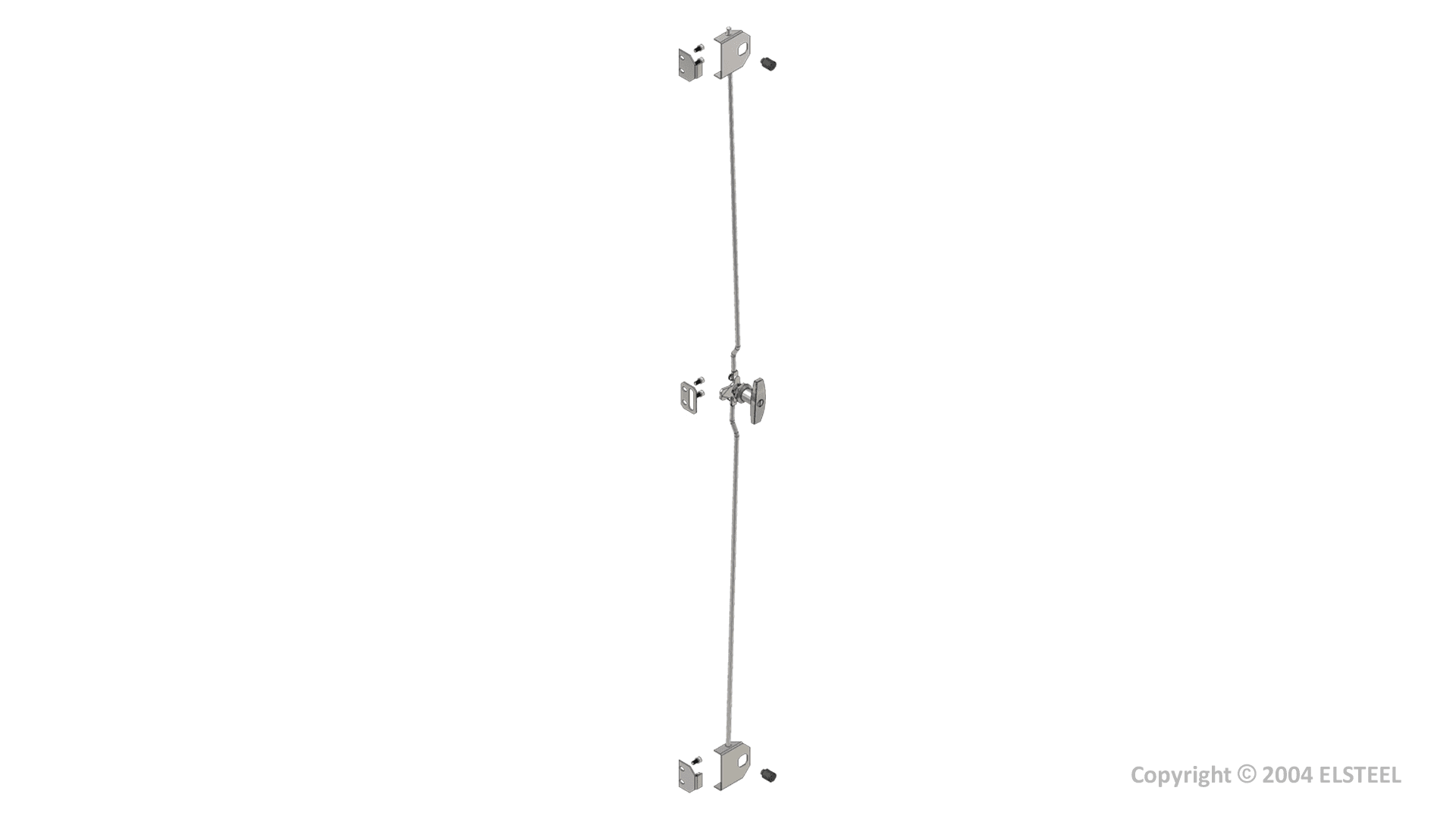 Elsteel - T-Håndtak lås 2100mm U/syl.