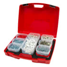 Castor - Castor C-pack sortiment koffert med 10 bokser plugger, skruer og plastklips