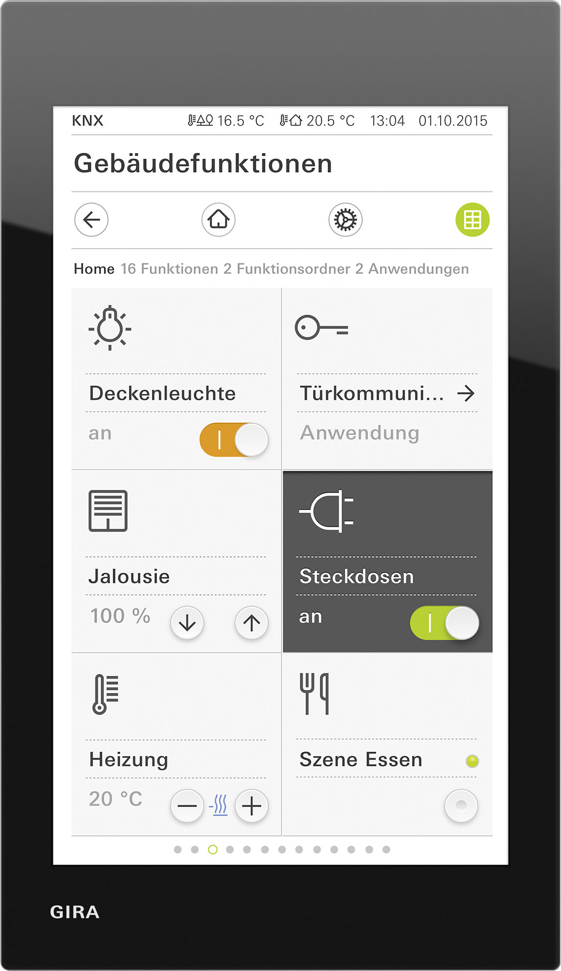 GIRA - KNX G1 Touchskjerm POE sort