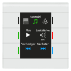 Function - KNX-bryter med 6 sensor-områder, farget display og flerfarge status indikator.