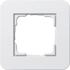 GIRA - Ramme E3 Soft-touch 1 hull. Dekkramme: Ren hvit / Grunnramme: Ren hvit