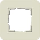 GIRA - Ramme E3 Soft-touch 1 hull. Dekkramme: Sand NCS S 2005-Y20R/ Grunnramme: Ren hvit